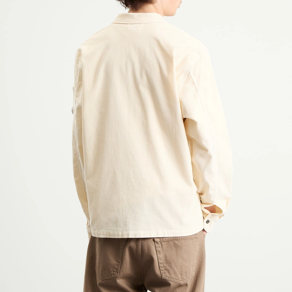 CP Company Men's Corduroy Overshirt Pistachio Shell
